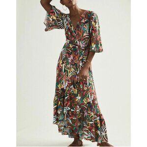Farm Rio x Anthropologie Fiesta Wrap Maxi Dress Size S